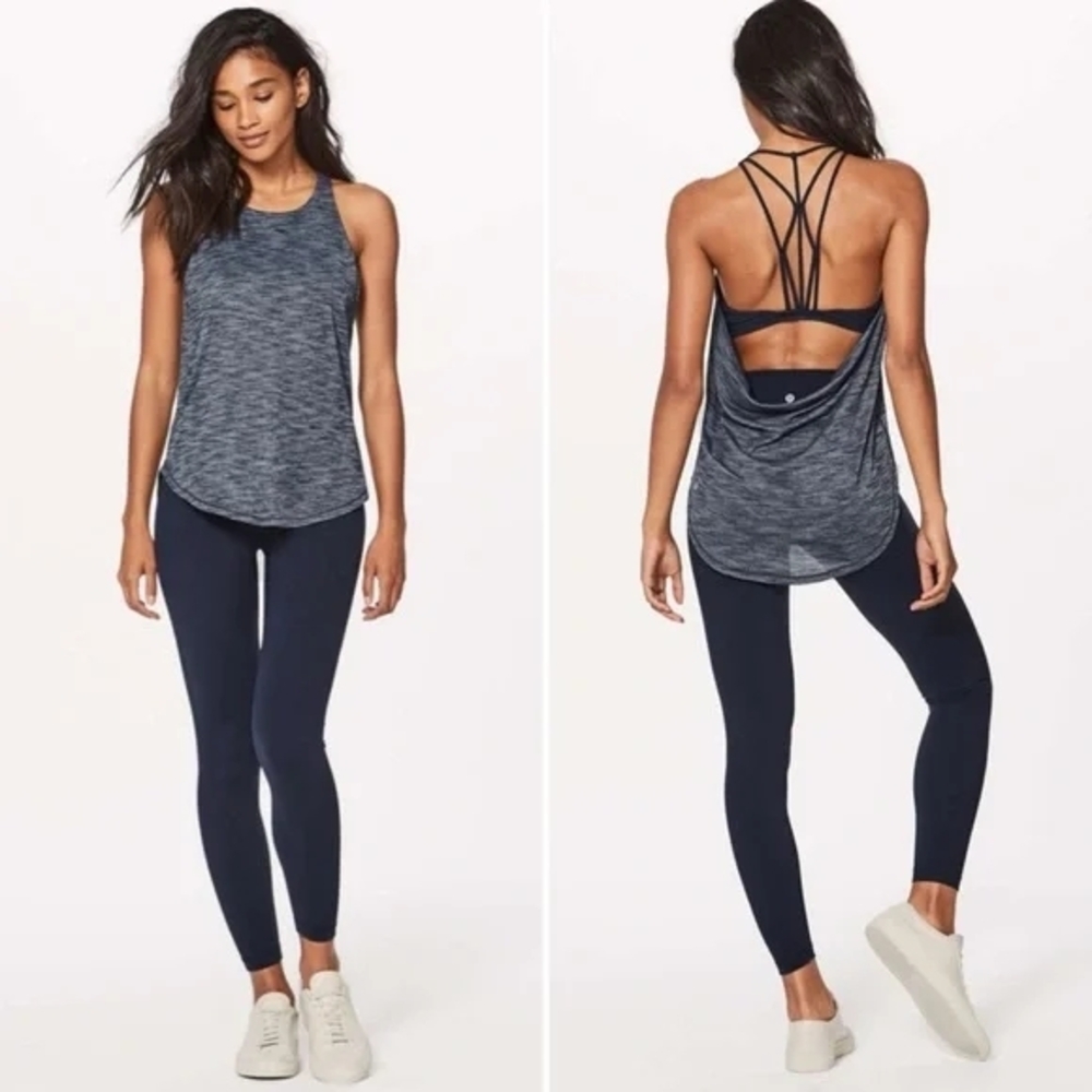 lululemon athletica Navy Blue Athletic Tank with Built-In Support